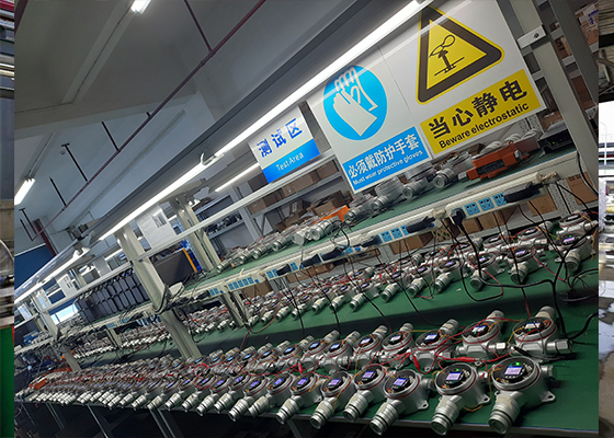 氣體報警儀生產車間之測試區(qū)